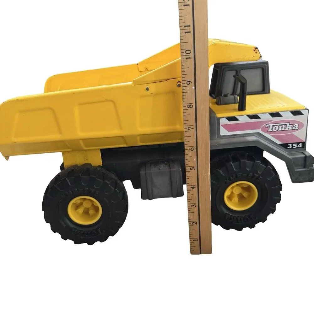 2012 Tonka 354 Large Yellow Dump Truck Metal Pressed Steel Hasbro Toy